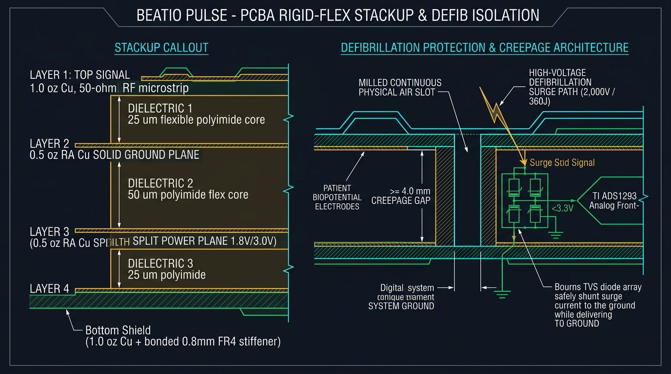 Defibrillator Proof TVS PCBA Stackup